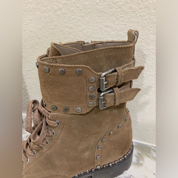 Sam Edelman “Jennifer” leather suede combat boots - Picture 3 of 9